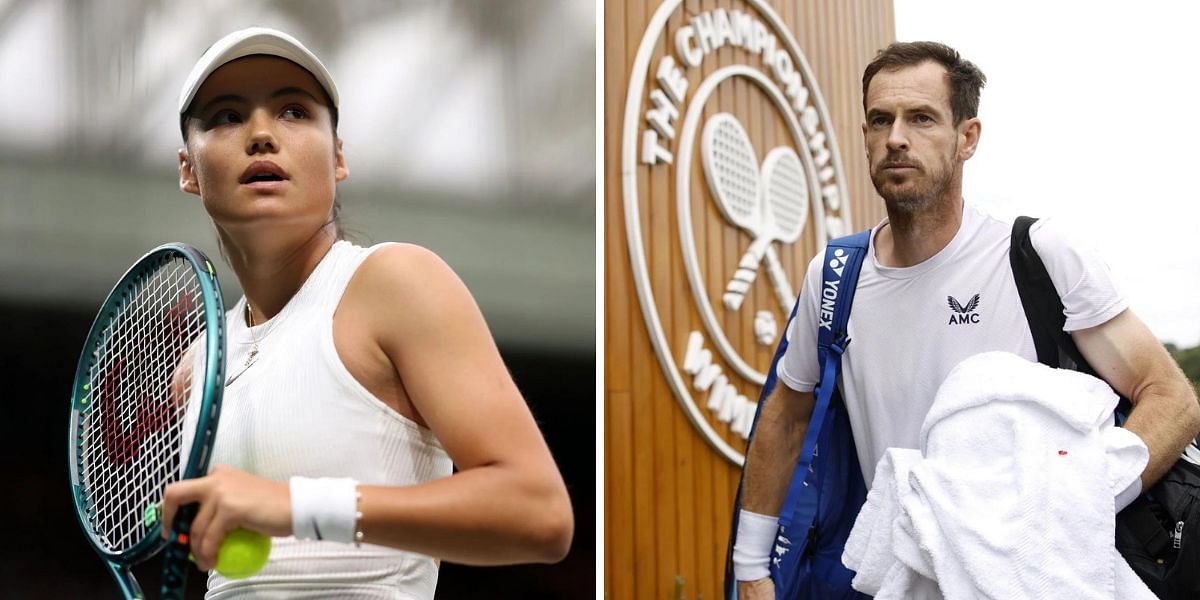 Emma Raducanu (L) Andy Murray (R). (Source: GETTY)