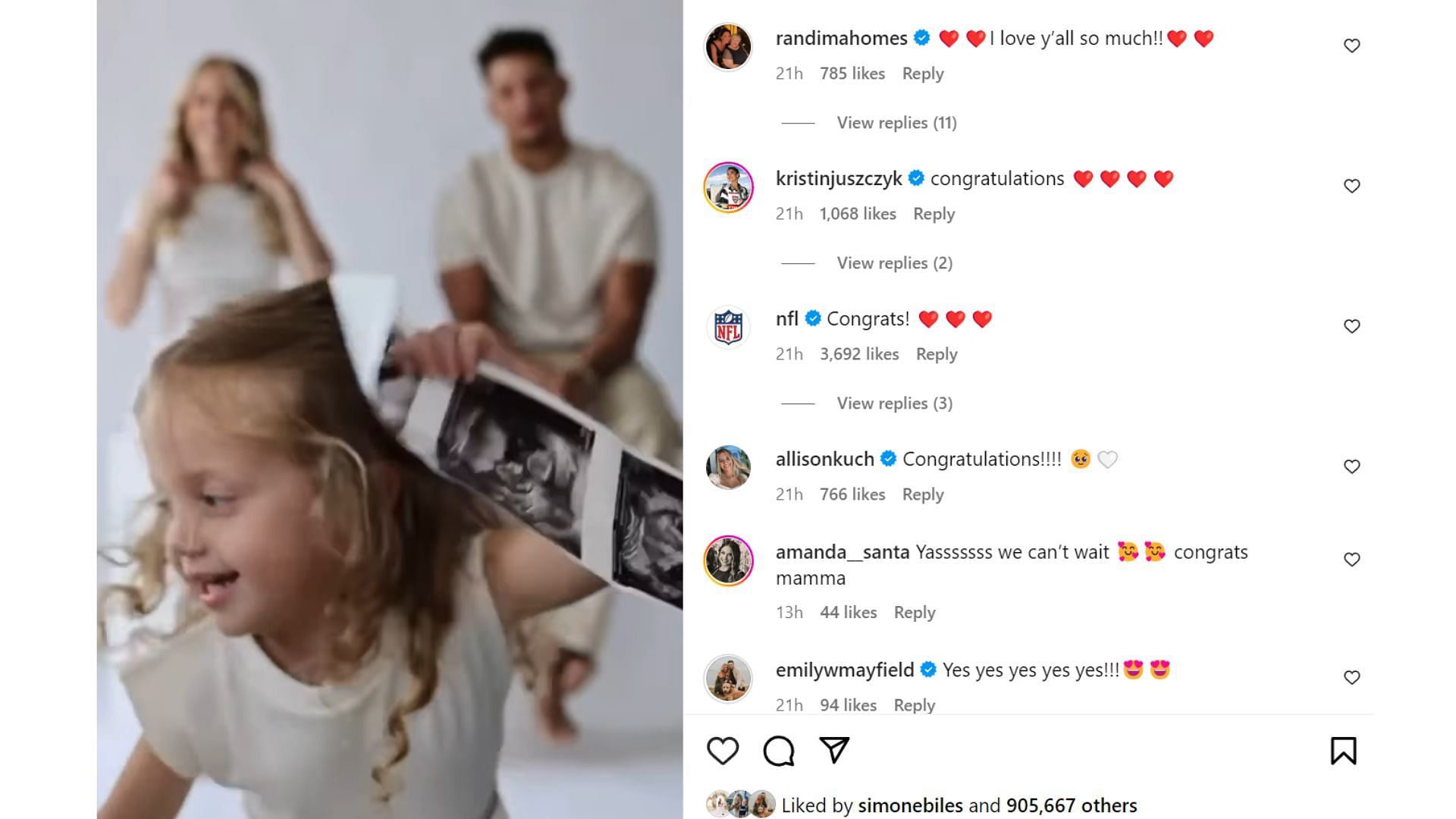 Randi Mahomes commented on son Patrick Mahomes&#039; pregnancy announcement (Image credit: @patrickmahomes IG)