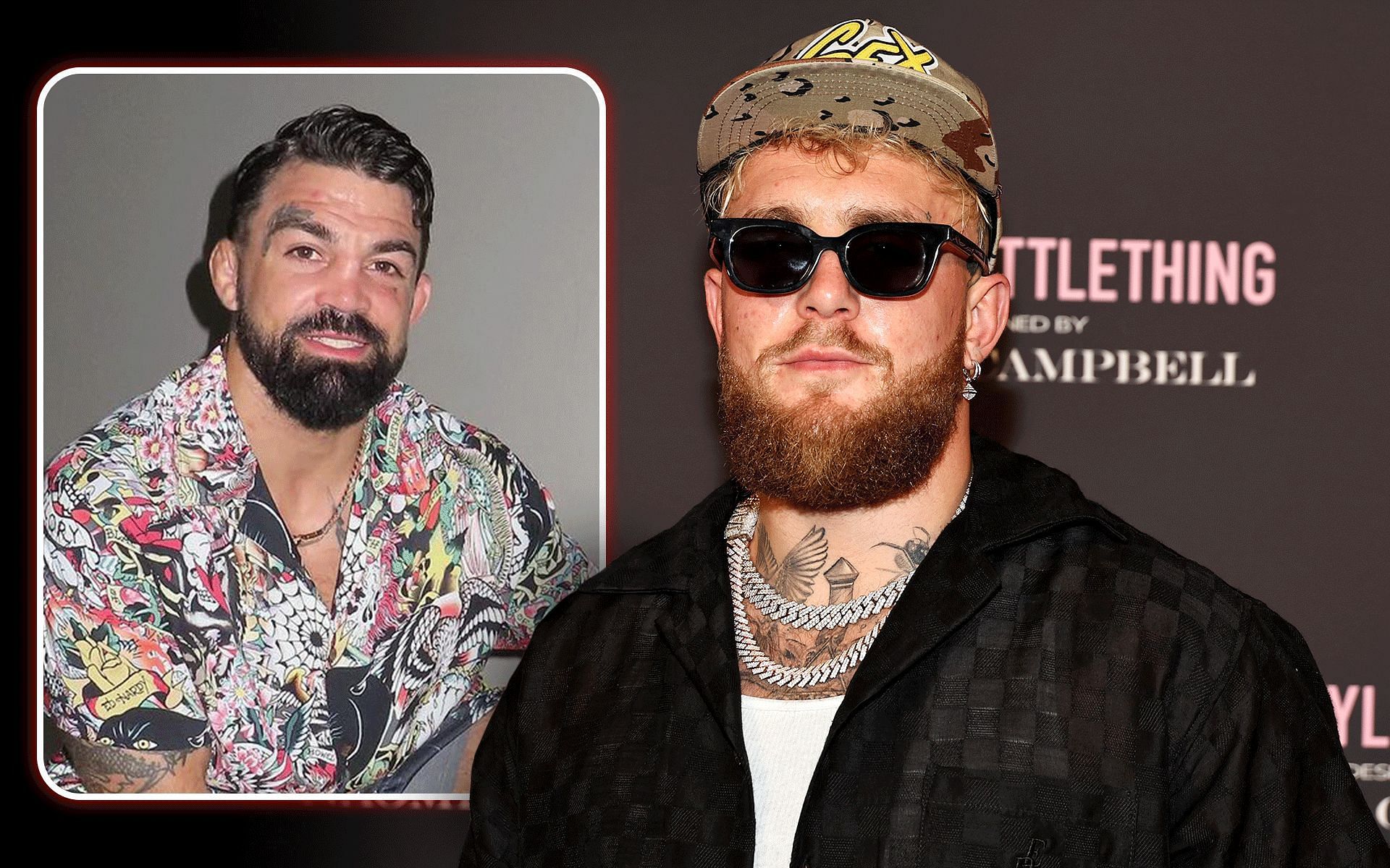 Mike Perry (inset) reacts to Jake Paul