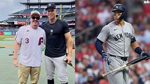 PHOTO: Aaron Judge shares a frame with comedian Shane Gillis ahead of Yankees vs. Phillies clash