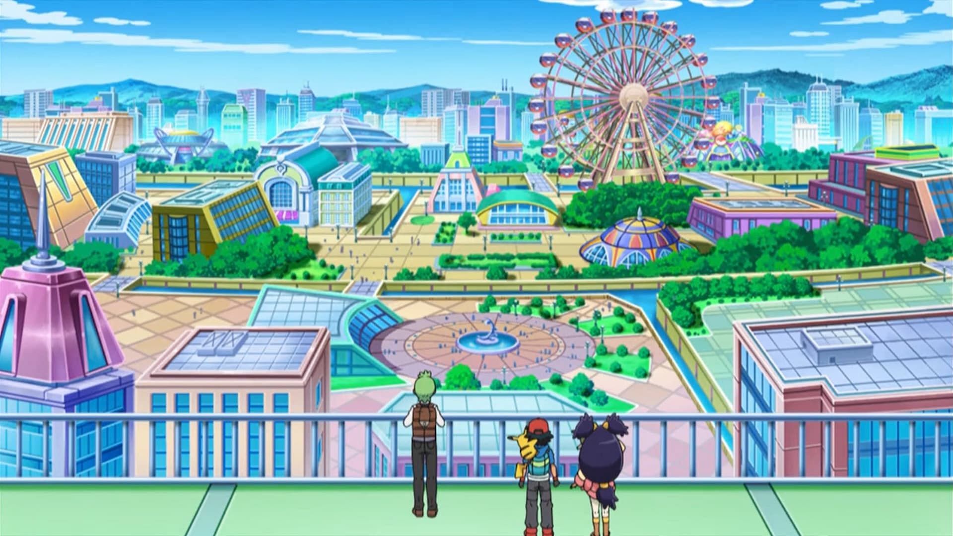 Nimbasa City as seen in the anime (Image via TPC)