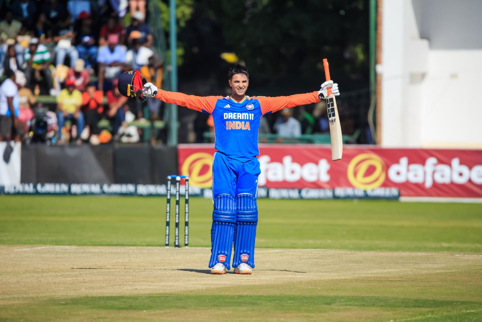 [Credit: @BCCI X handle] Abhishek scored a scintillating century in only his second international outing