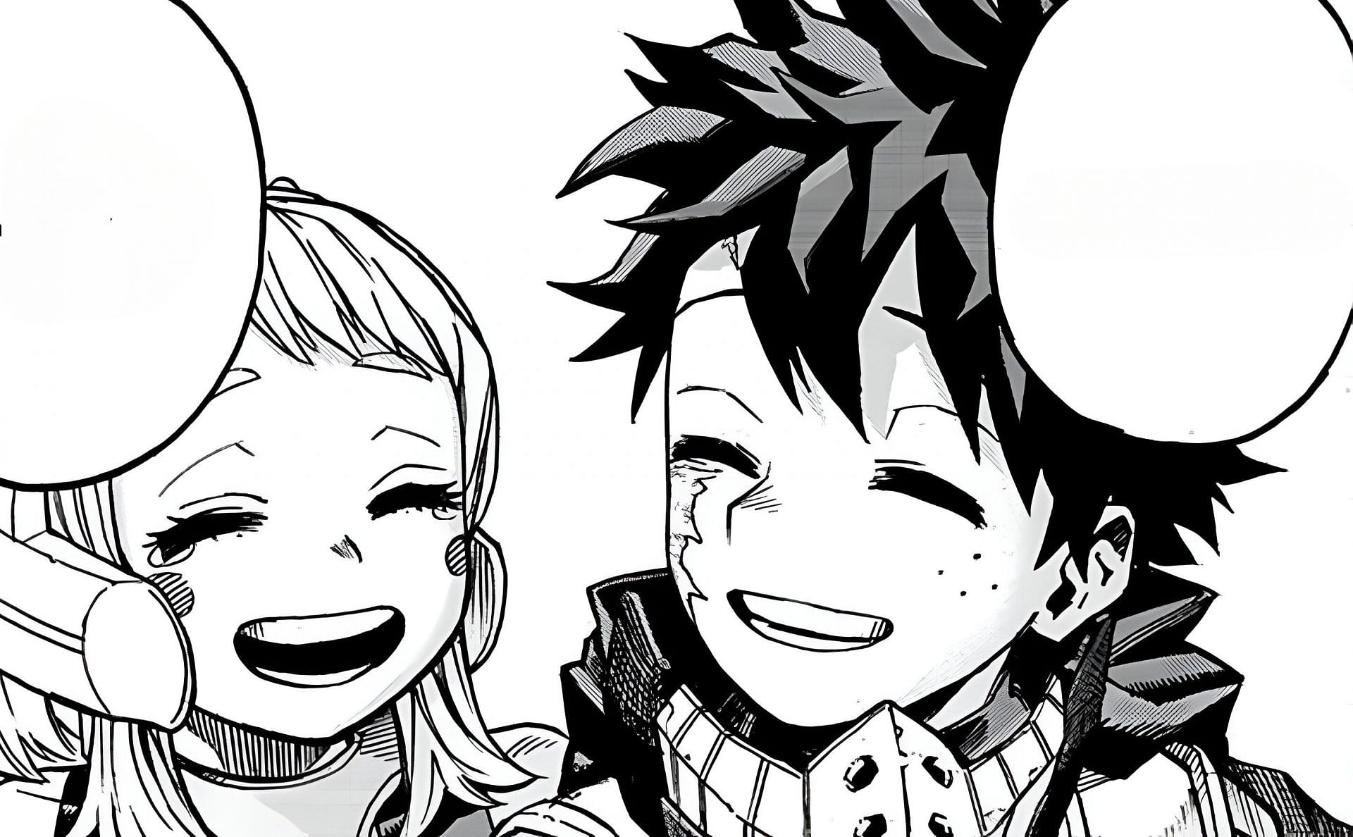 Ochako and Deku as seen in the manga (Image via Shueisha)