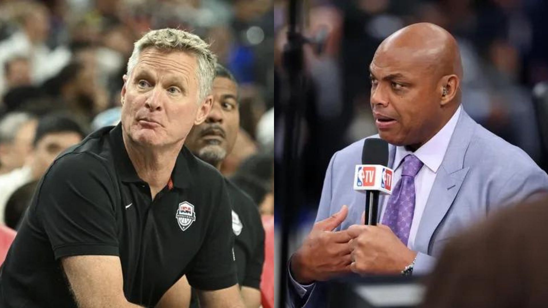 USA basketball coach Steve Kerr, and Charles Barkley. Photo Credit: Imagn