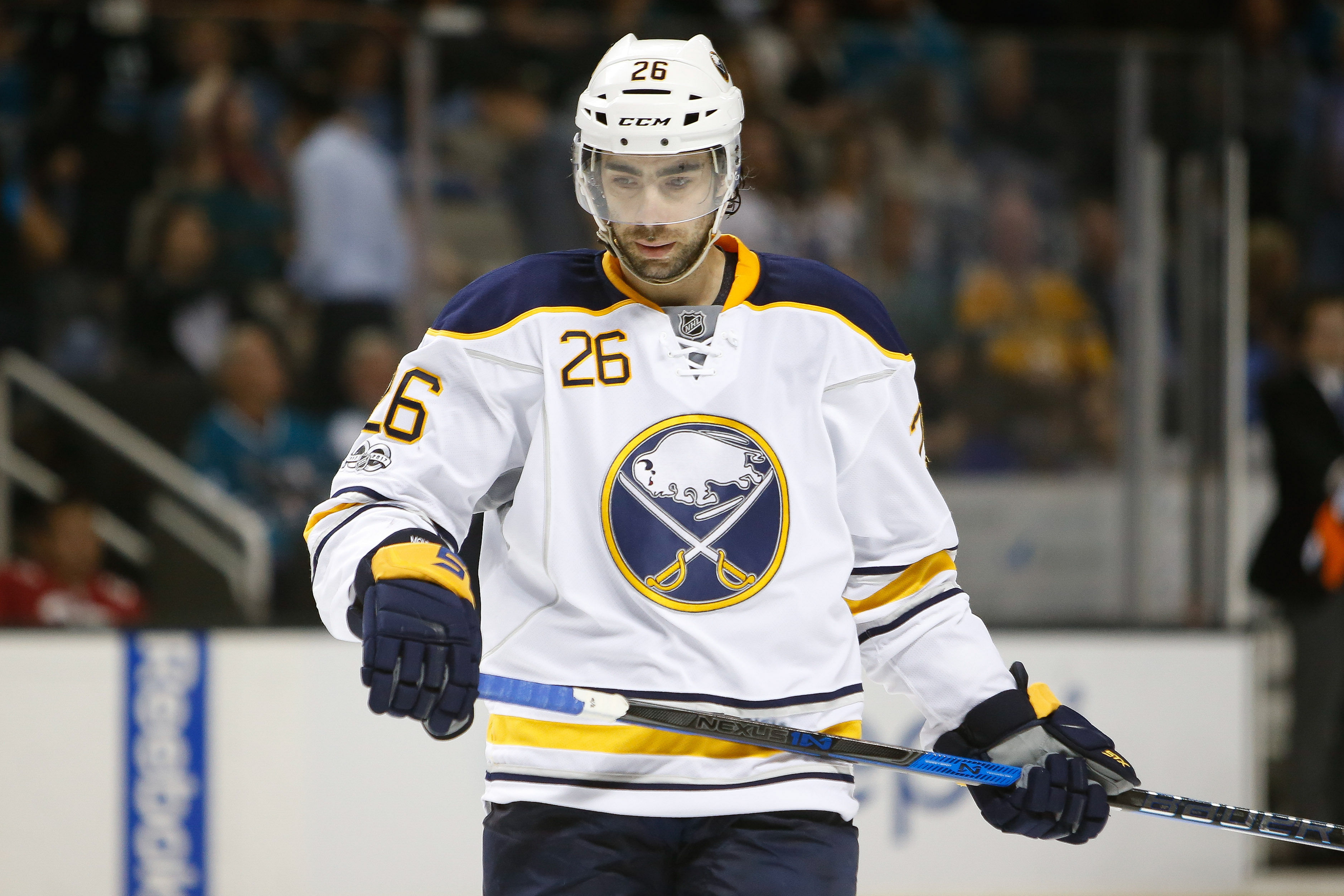 Matt Moulson playing for the Buffalo Sabres - Source: Imagn