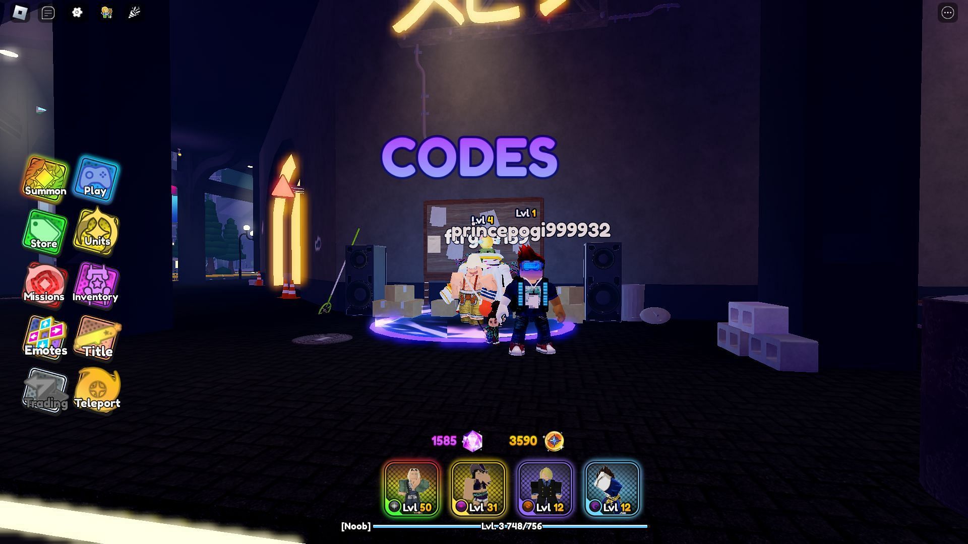 Codes are the easiest way to get free Gems (Image via Roblox)