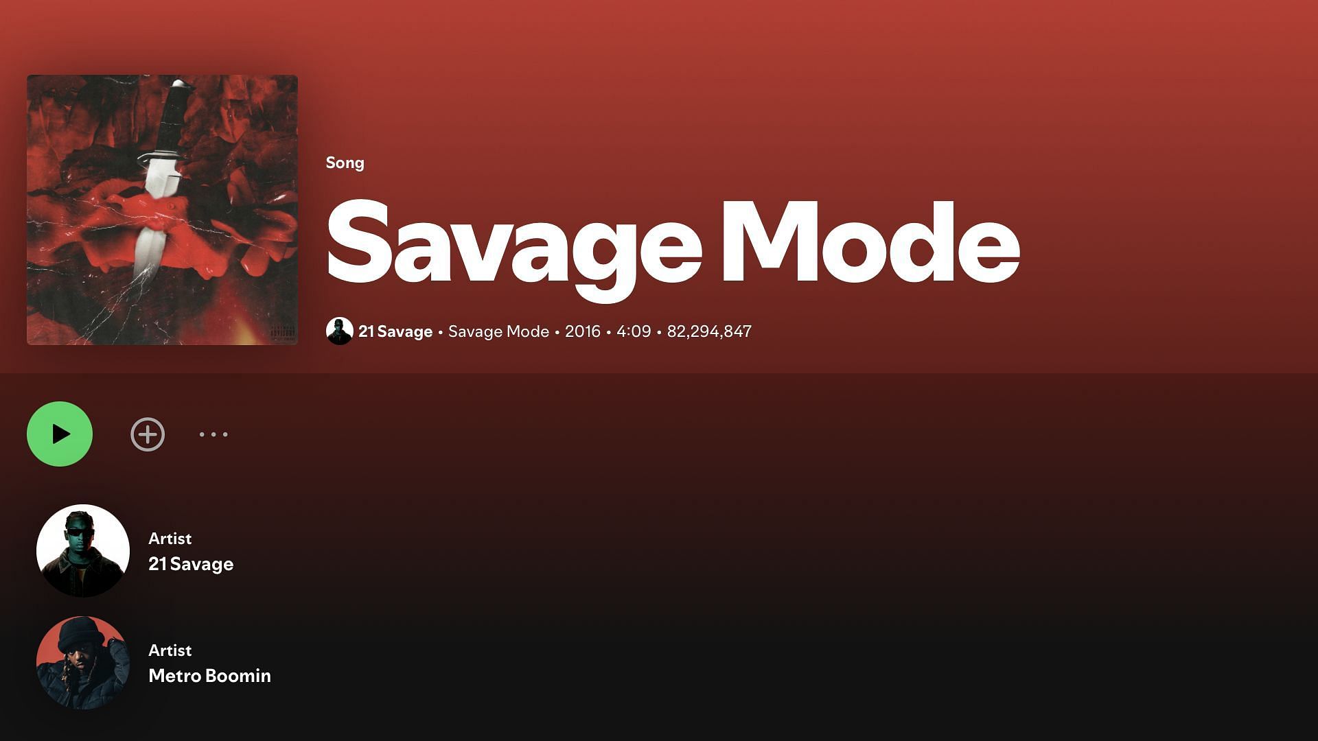 Track 4 on 21 Savage and Metro Boomin&#039;s &#039;Savage Mode&#039; (Image via Spotify)