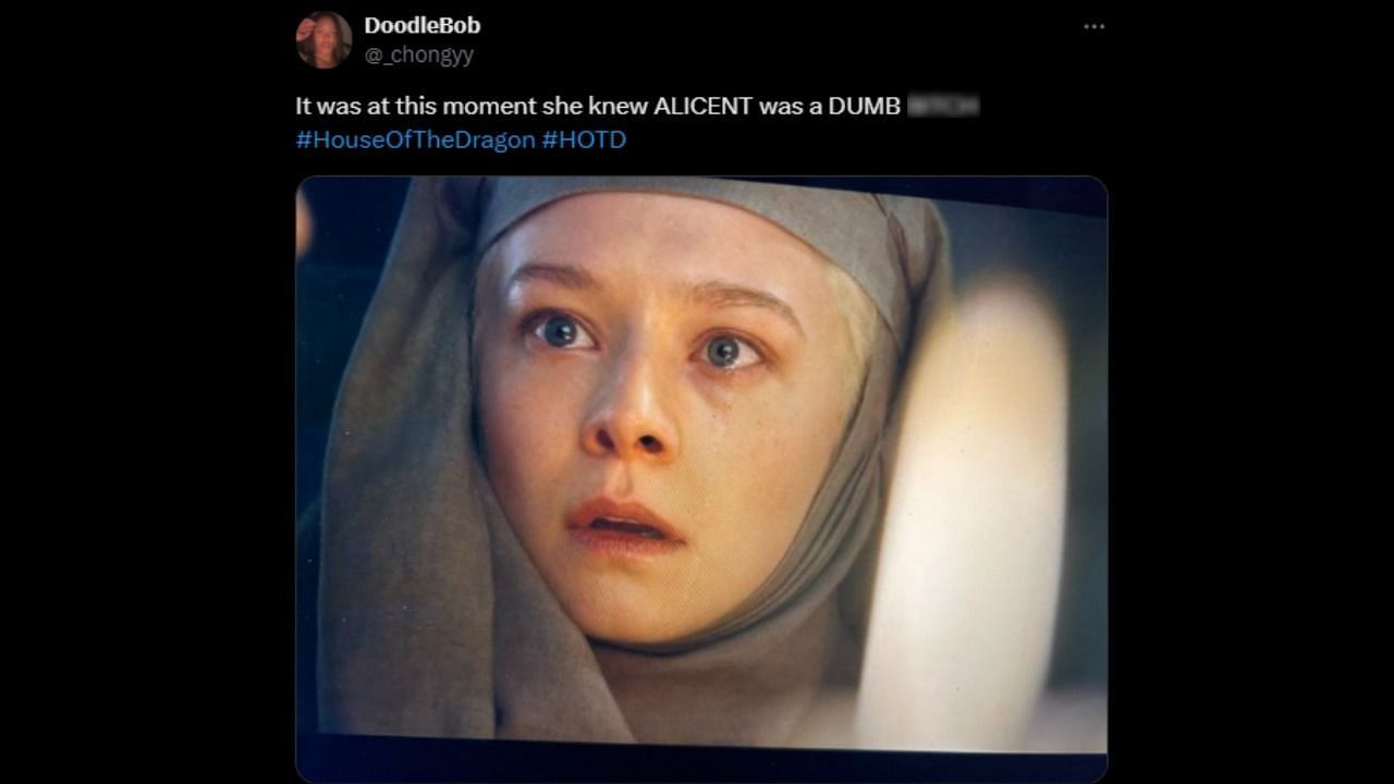 fan reacts to Rhaenyra and Alicent&#039;s meeting (Image via X)