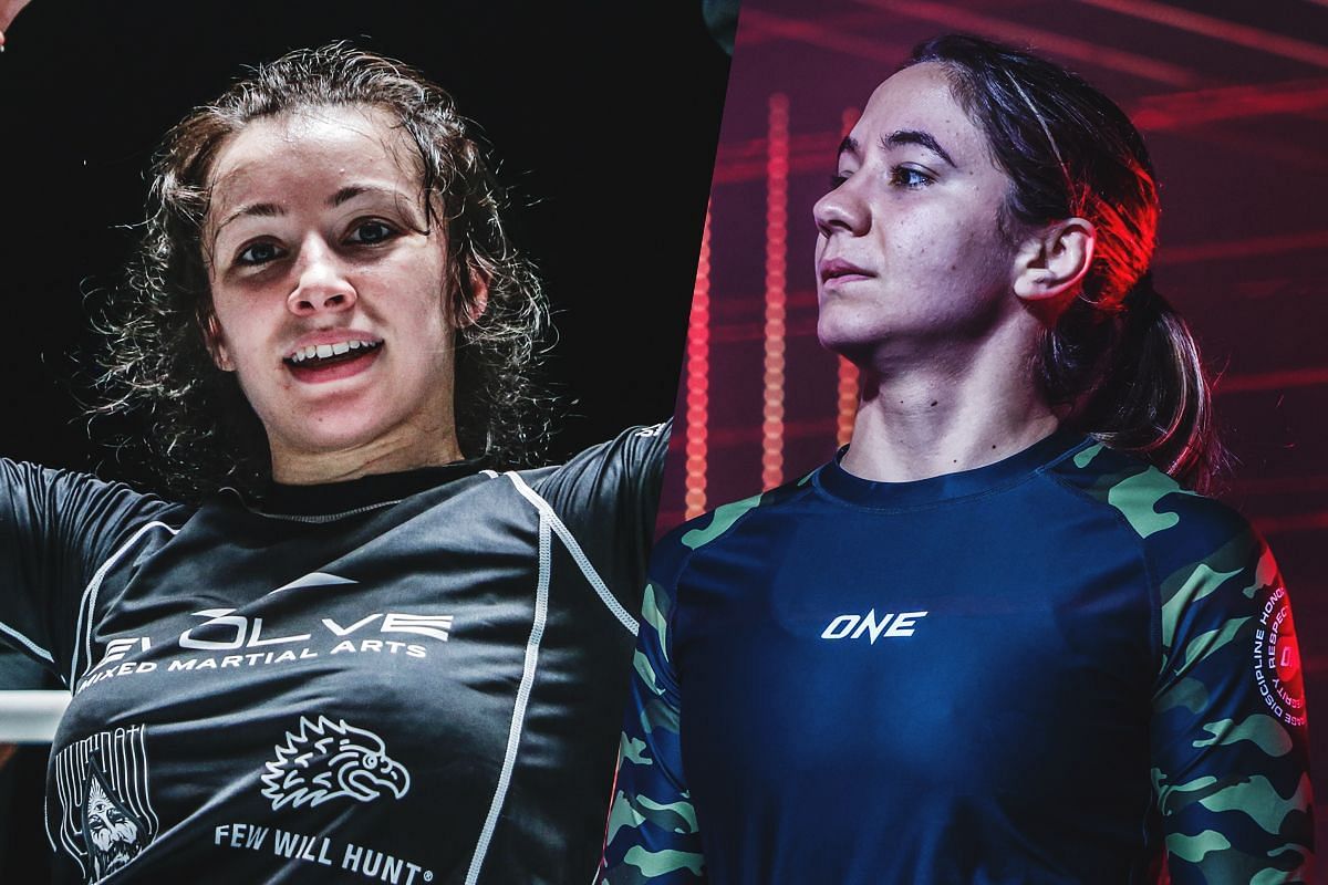 Danielle Kelly (L) wants to test her skills against veteran Mayssa Bastos (R). -- Photo by ONE Championship