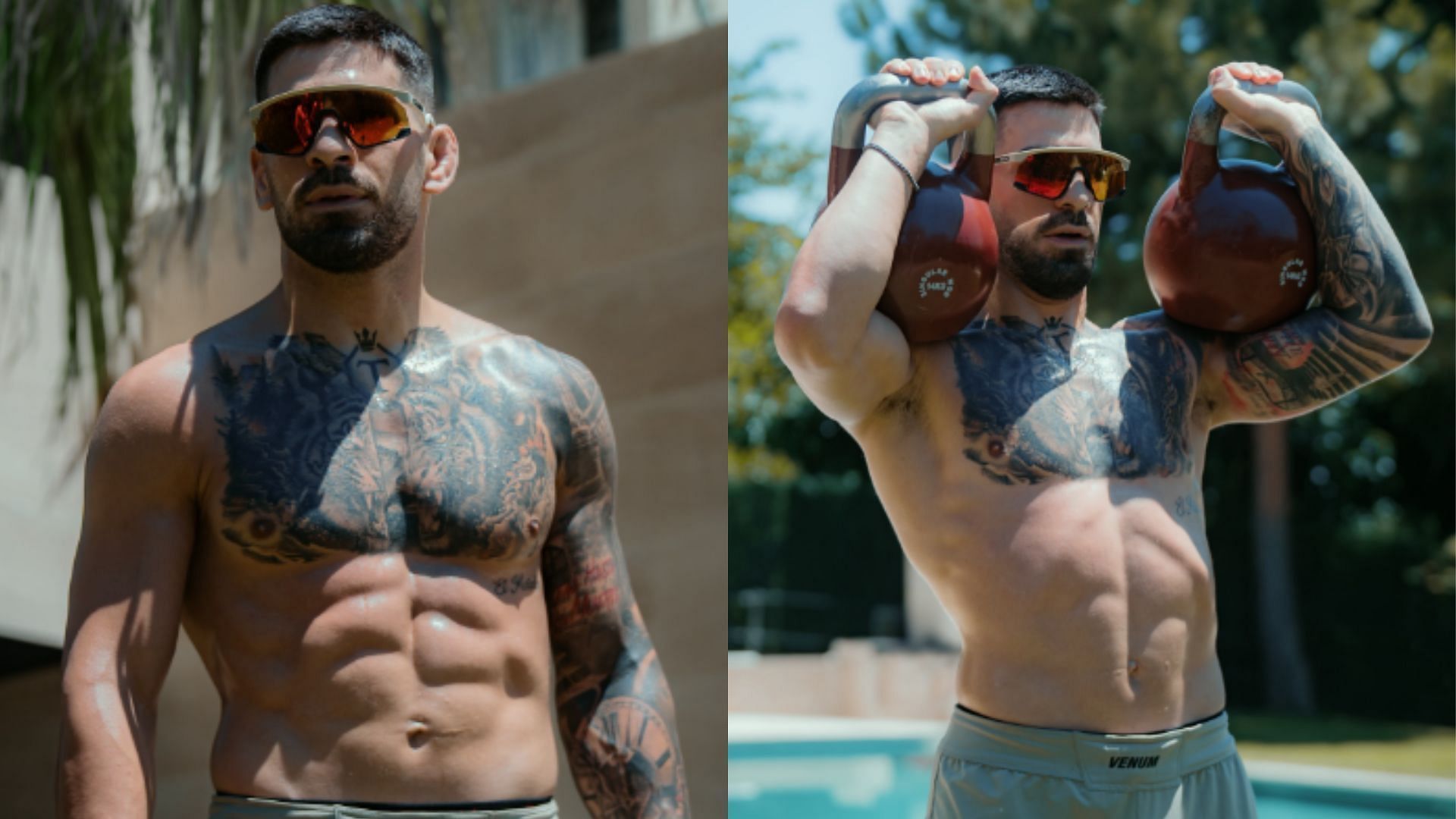 Ilia Topuria shows off his physique after intense workout in the Spanish sun