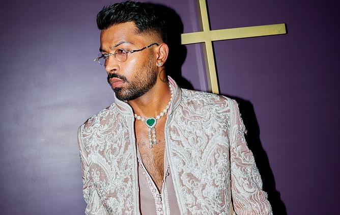 [In Pictures]"On a night full of love" - Hardik Pandya dazzles in dapper avatar at Anant Ambani-Radhika Merchant's wedding ceremony