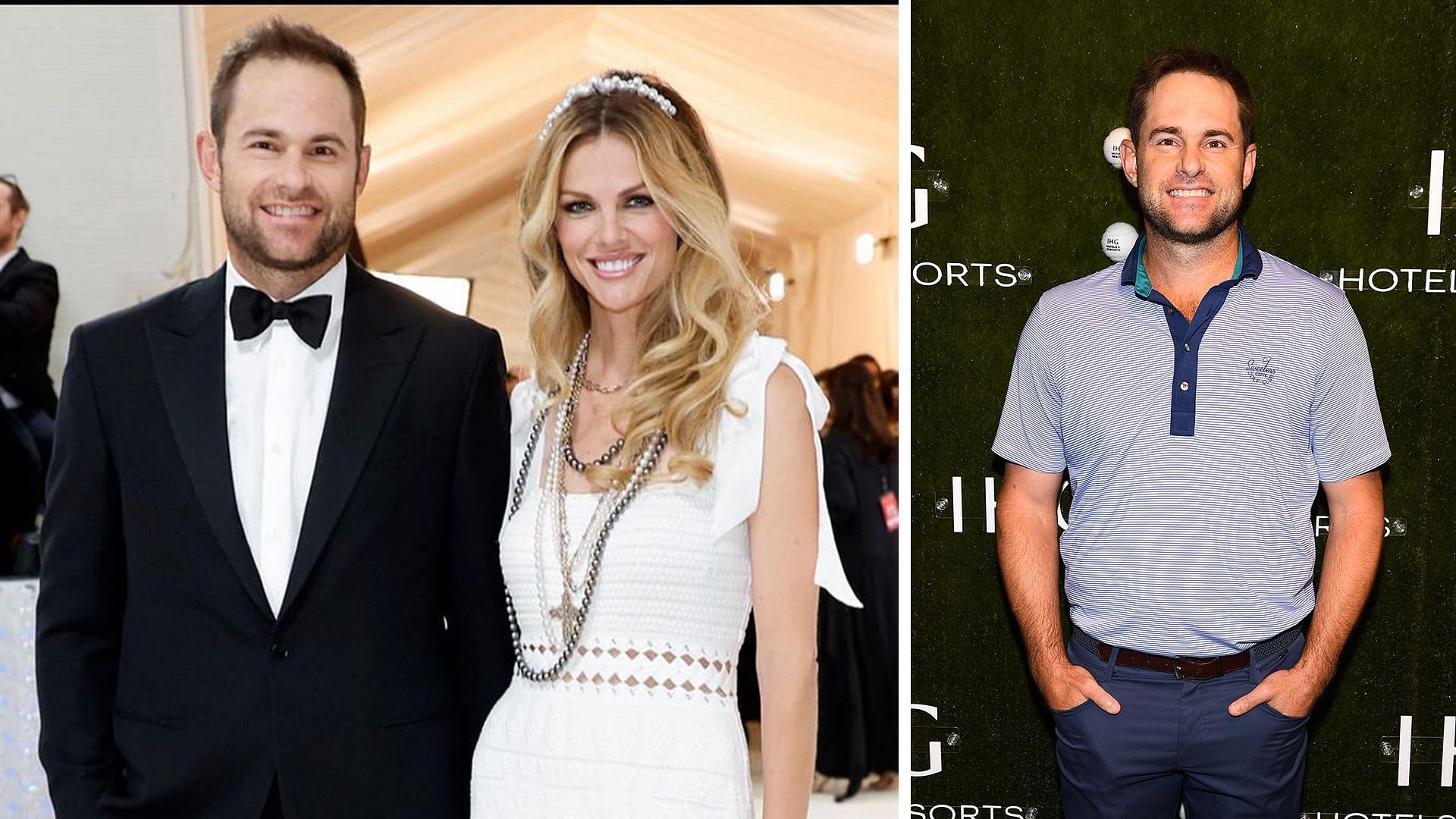 Andy Roddick with wife Brooklyn Decker. Image: Getty(right) and @brooklyndecker on Instagram(left)