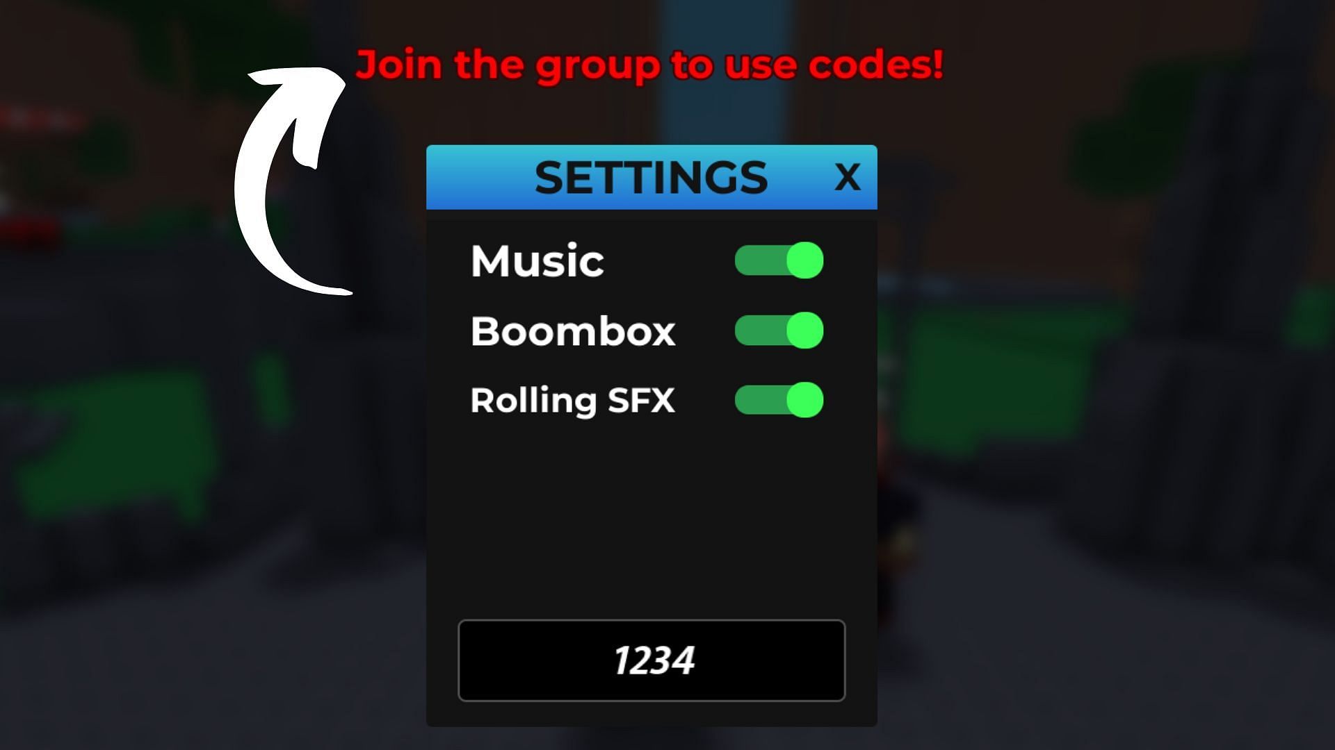 Admin RNG invalid code issue (Image via Roblox || Sportskeeda)