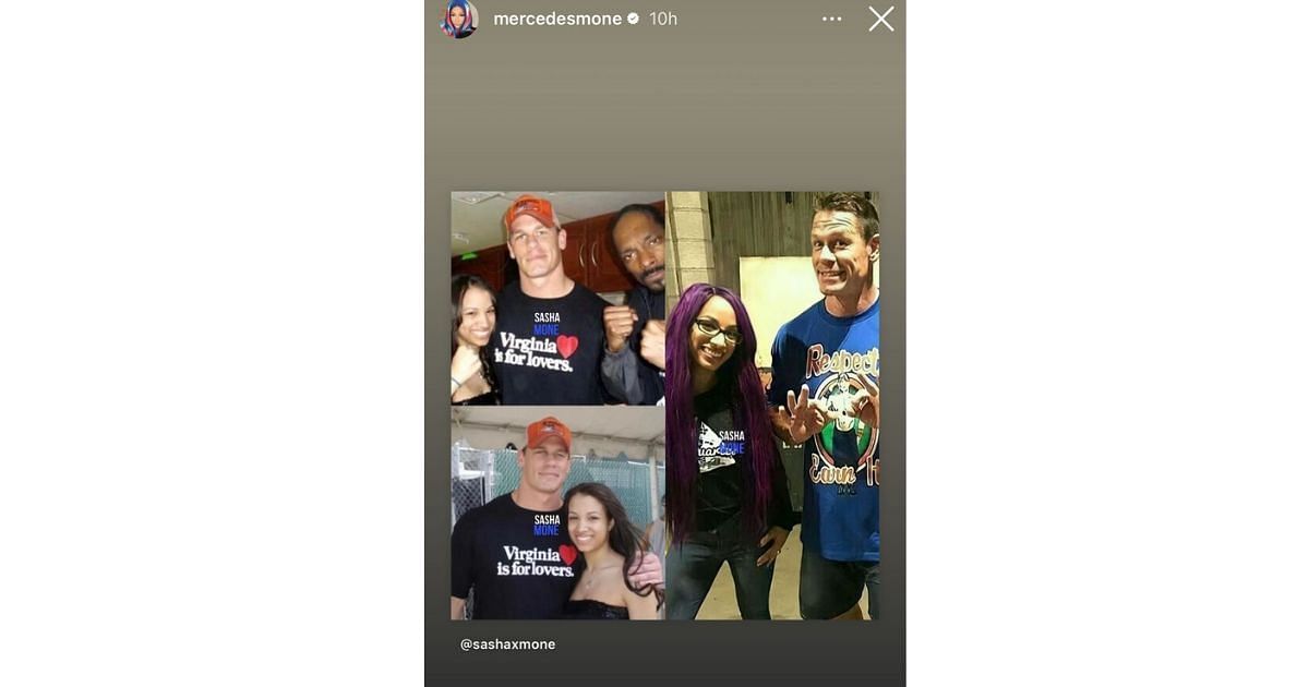 Mercedes Mone&#039;s Instagram story for Cena after his Retirement Tour announcement!