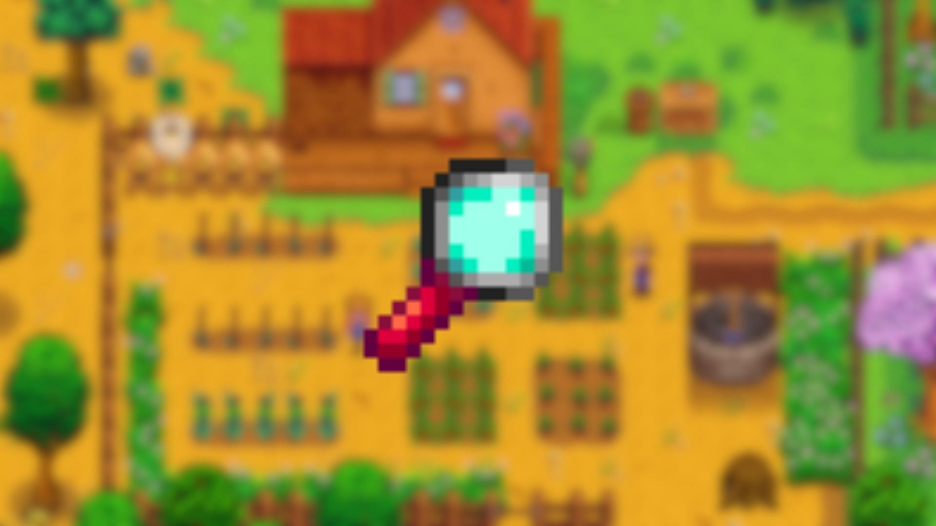 You need to have the magnifying glass in your inventory to find secret notes in Stardew Valley (Image via ConcernedApe)