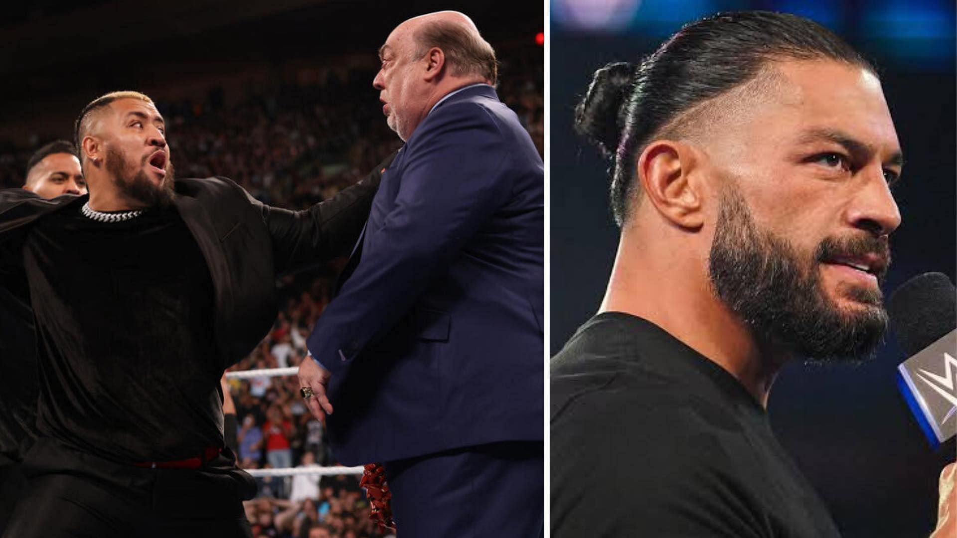 Solo Sikoa, Paul Heyman, and Roman Reigns in picture