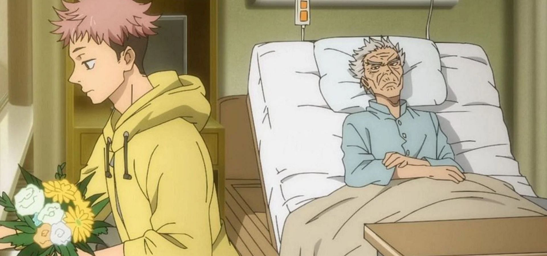 Yuji and his grandfather, Wasuke Itadori (Image via Mappa)