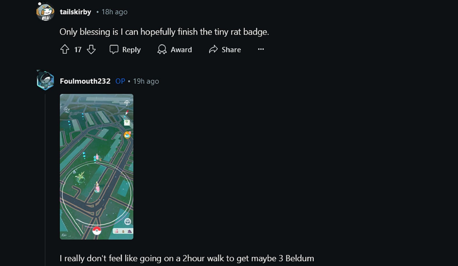 Pokemon GO players criticized the lack of featured spawns during recent events (Image via Reddit)