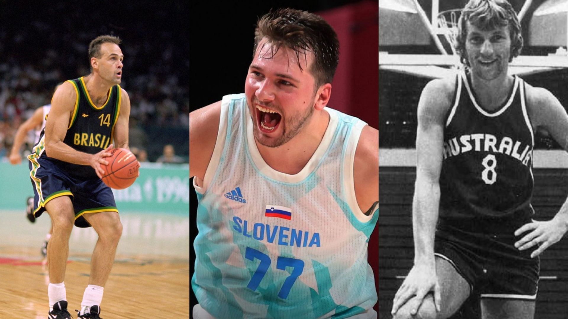 Oscar Schmidt, Luka Doncic and Eddie Palubinskas have the highest-scoring performances in Olympic games history (Photos from the Olympics