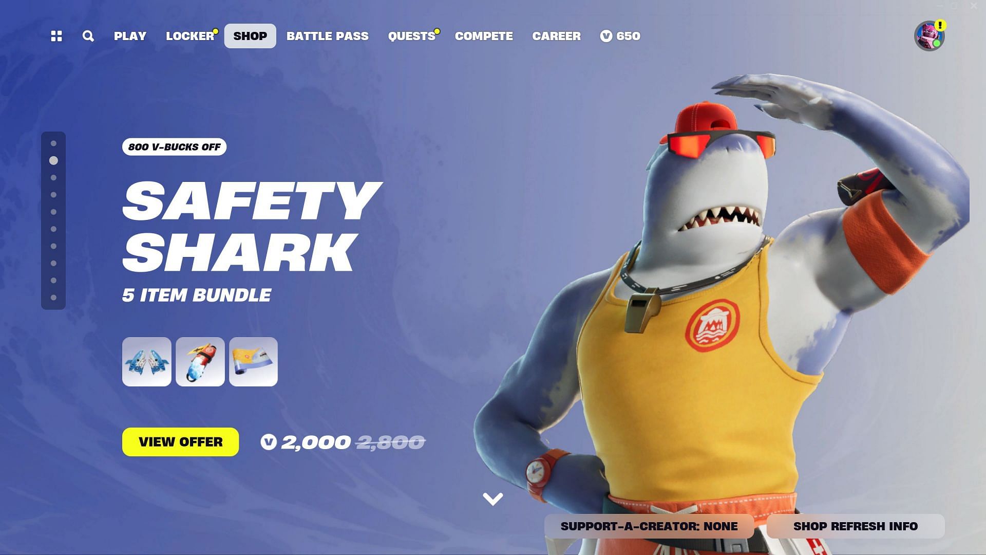 You can purchase the Safety First Steve skin in Fortnite (Image via Epic Games)