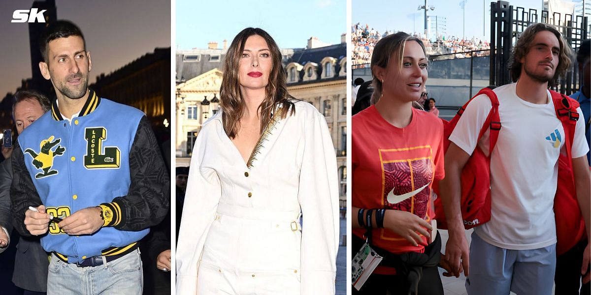 (Left to Right) Novak Djokovic, Maria Sharapova, Paula Badosa, Stefanos Tsitsipas (Source: Getty Images)