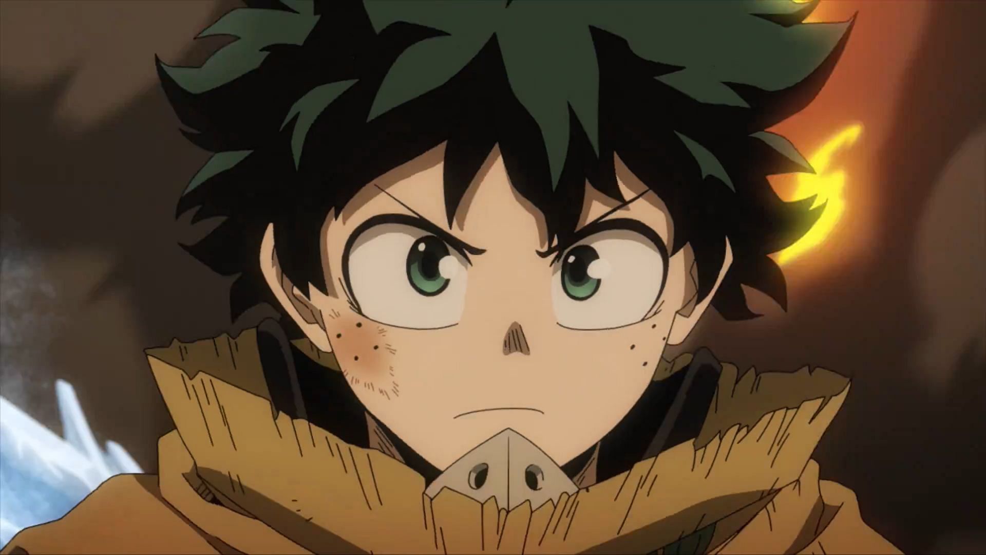 Izuku Midoriya as seen in the My Hero Academia anime (Image via BONES)