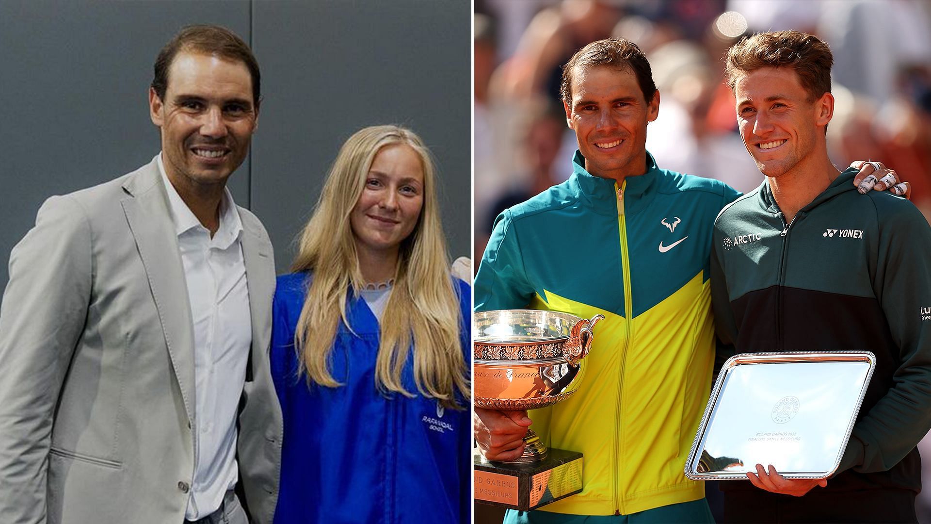 Rafael Nadal with Casper Ruud