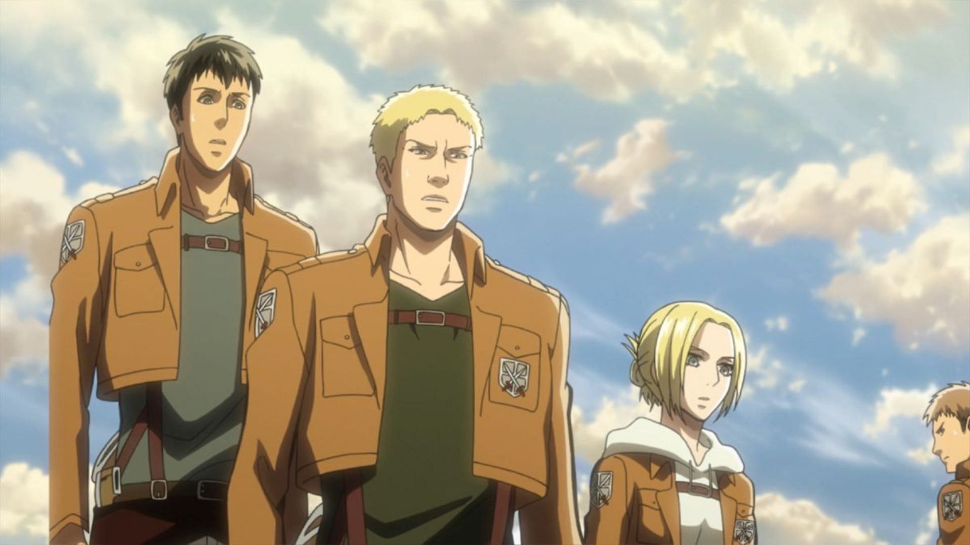 Bertholdt, Reiner, and Annie (Image via Wit Studio)