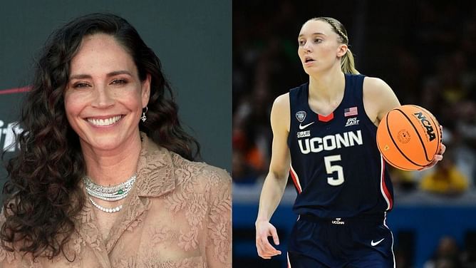 4X WNBA champ Sue Bird rocks Paige Bueckers jersey after posing for iconic pic with other basketball legends