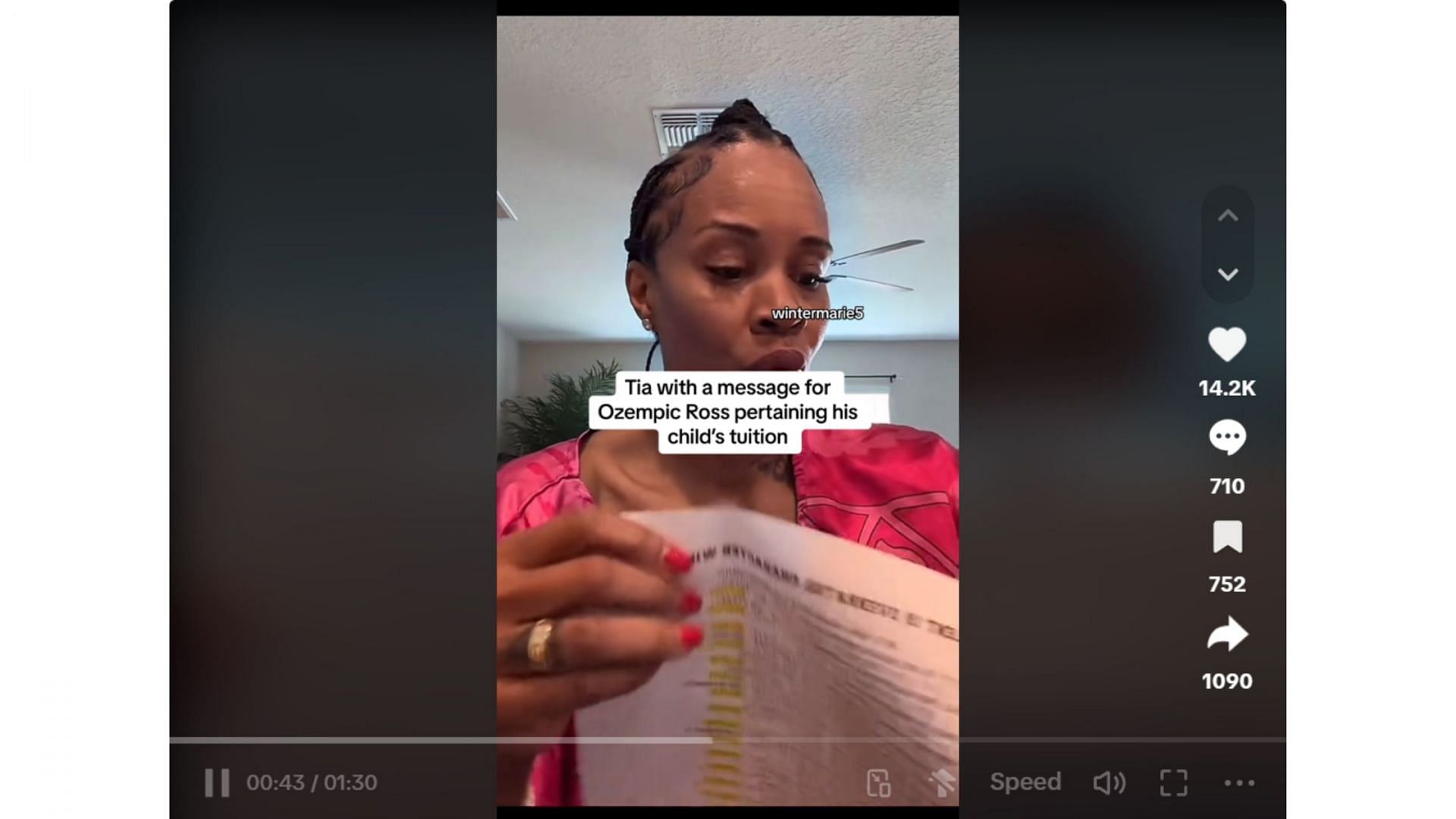 Tia Kemp calls out Rick Ross (Image via TikTok/@wintermarie5)