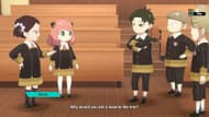 Anya's interaction with her friends in the game (Image via Bandai Namco)