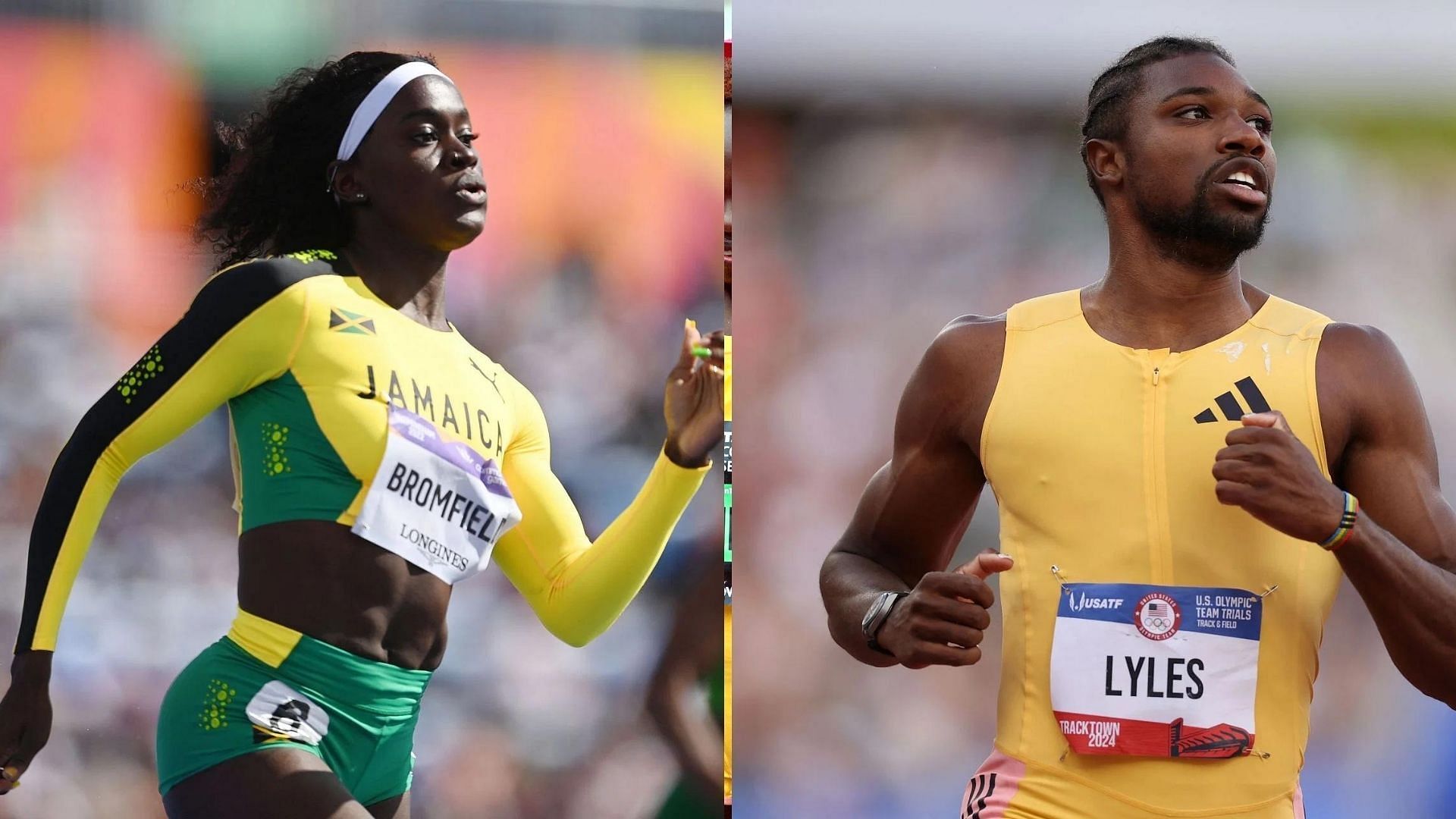 Junelle Bromfield and Noah Lyles 