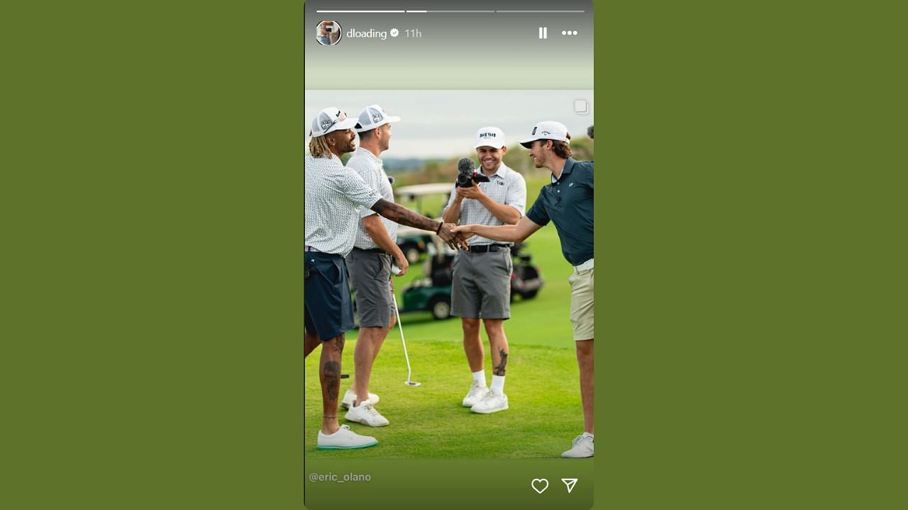 D'lo shared a golf story on his IG. (Credits: @dloading/Instagram)