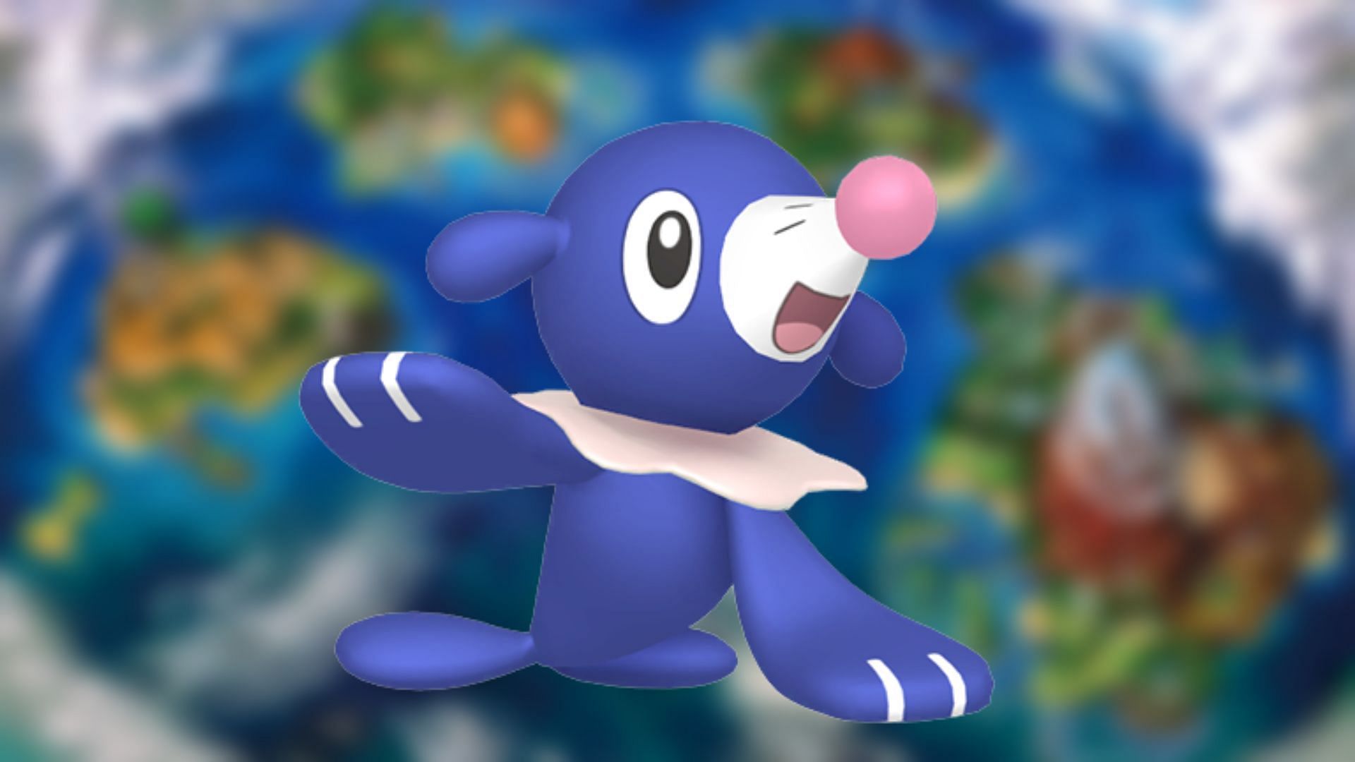 Shiny Popplio&#039;s coloration in the Pokemon series (Image via The Pokemon Company)