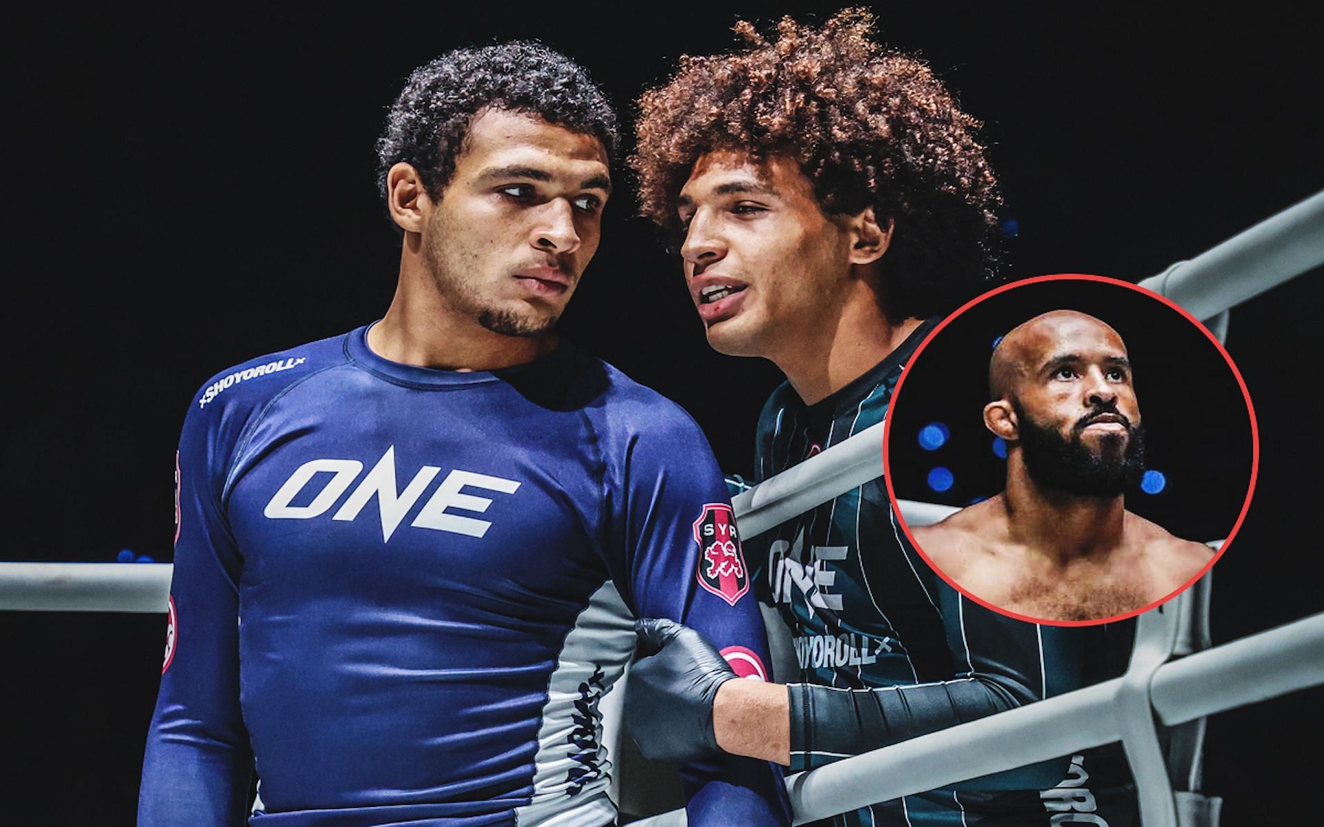 ONE flyweight MMA king Demetrious Johnson (right) shares his experience when rolling with Kade (left) and Tye Ruotolo (center).