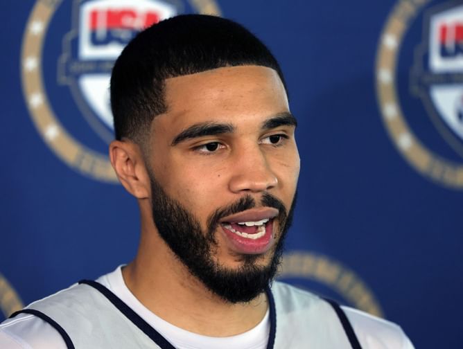 Jayson Tatum shares poorly aged essay he wrote in 4th grade: "I will be traded to the Los Angeles Lakers"