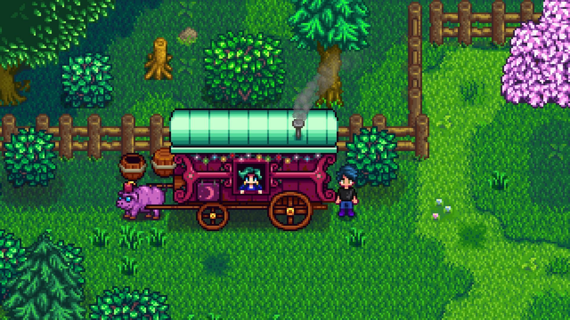 Traveling Cart has a random chance to sell Coffee Beans (Image via ConcernedApe)