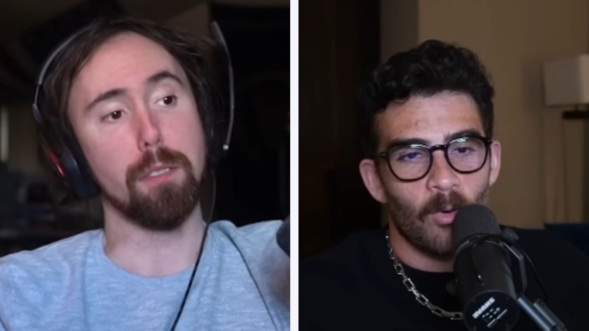 HasanAbi and Asmongold clash over Ava Kris Tyson comments (Image via Asmongold Clips/YouTube, HasanAbi/YouTube)