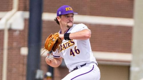 Trey Yesavage went 11-1 in 15 starts this past season for East Carolina (Image Source: https://ecupirates.com/sports/baseball/roster/trey-yesavage/12895)