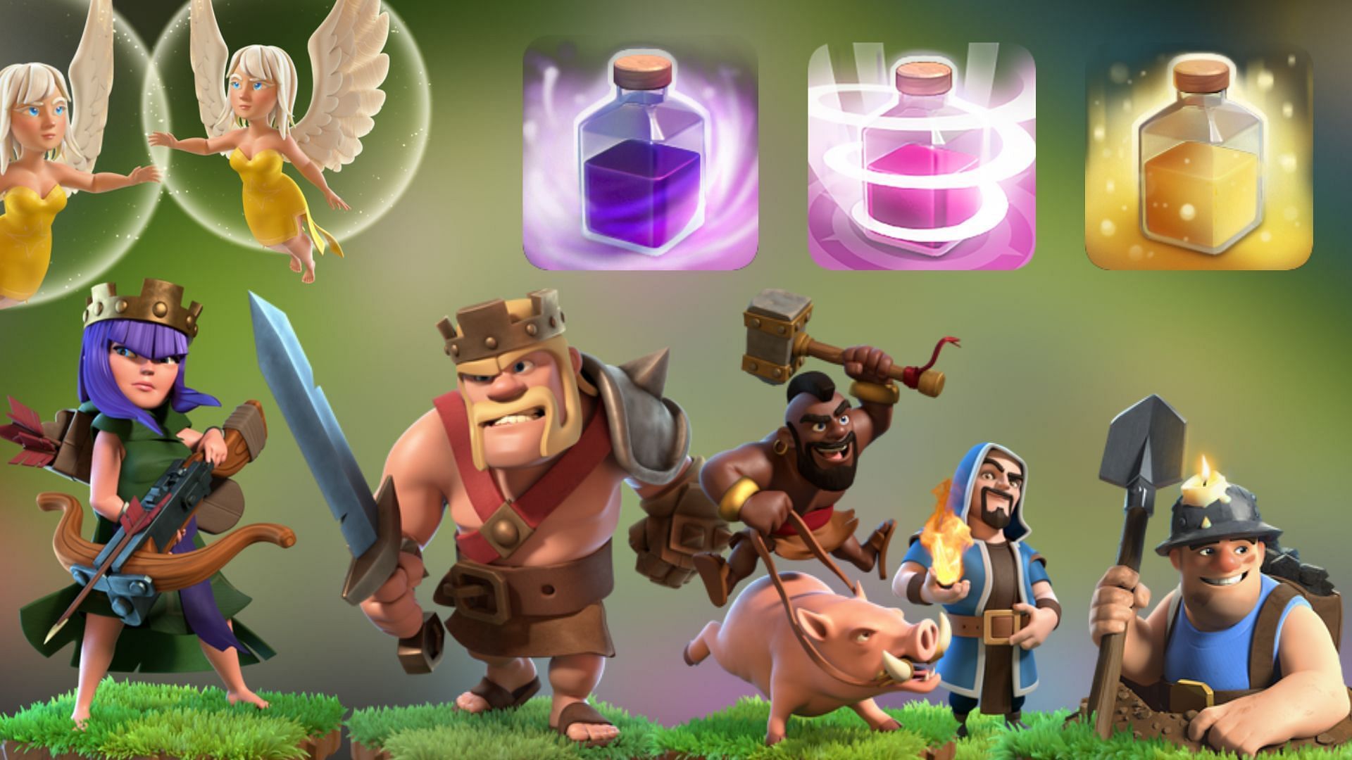 Town Hall 11 Recall Queen Charge Hybrid attacking strategy (Image via SuperCell)