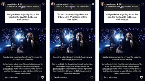Huber sends message about Wyatt Sicks on Instagram.