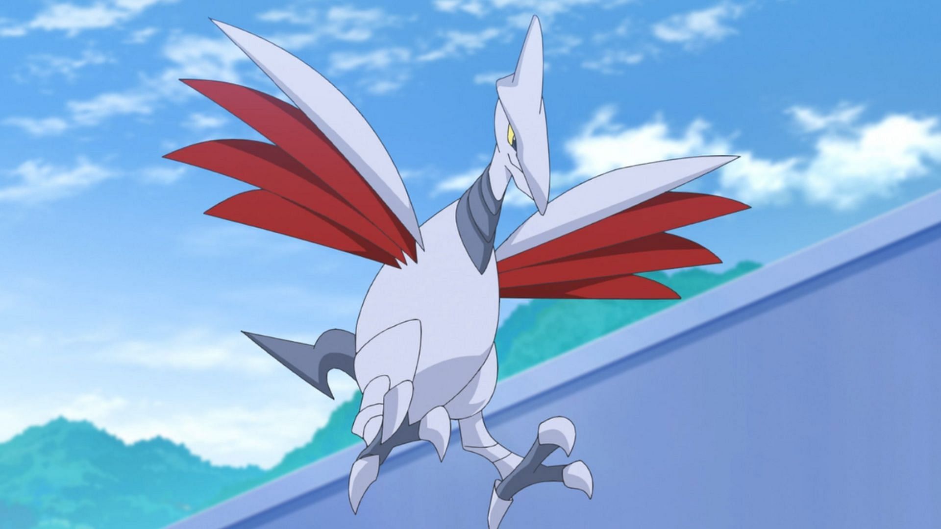 Skarmory, as seen in the anime (Image via TPC)