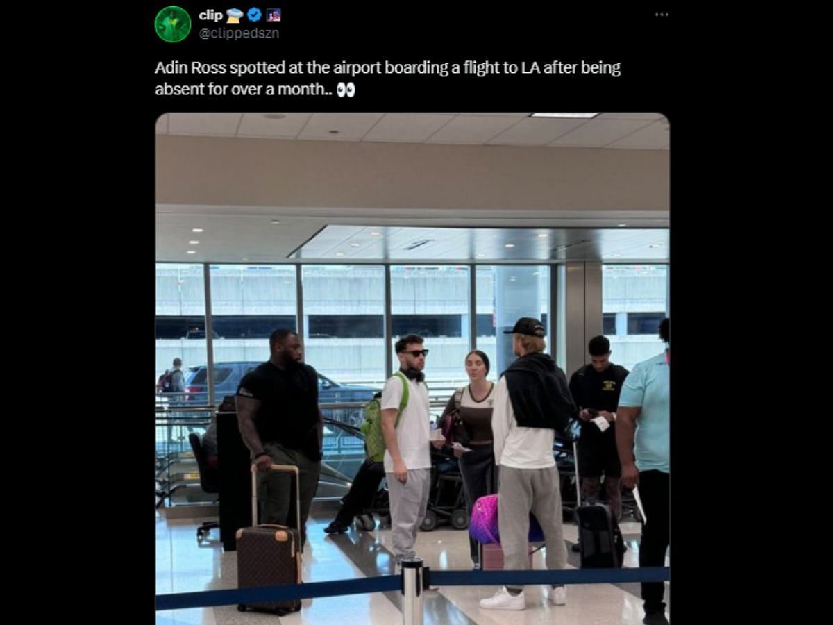 Kick streamer spotted in airport (Image via X)