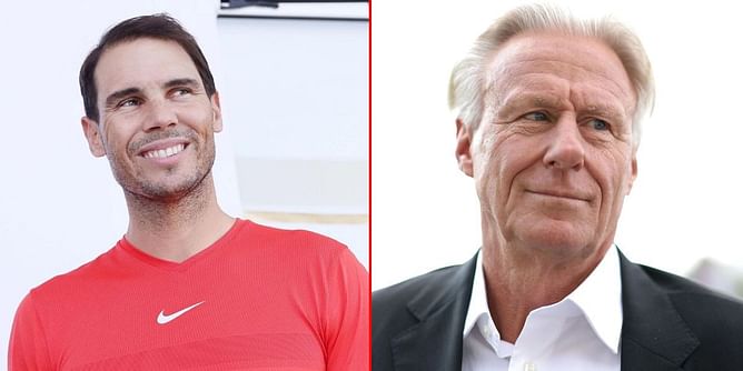 Rafael Nadal practices with Bjorn Borg's son Leo ahead of comeback at Nordea Open in Bastad