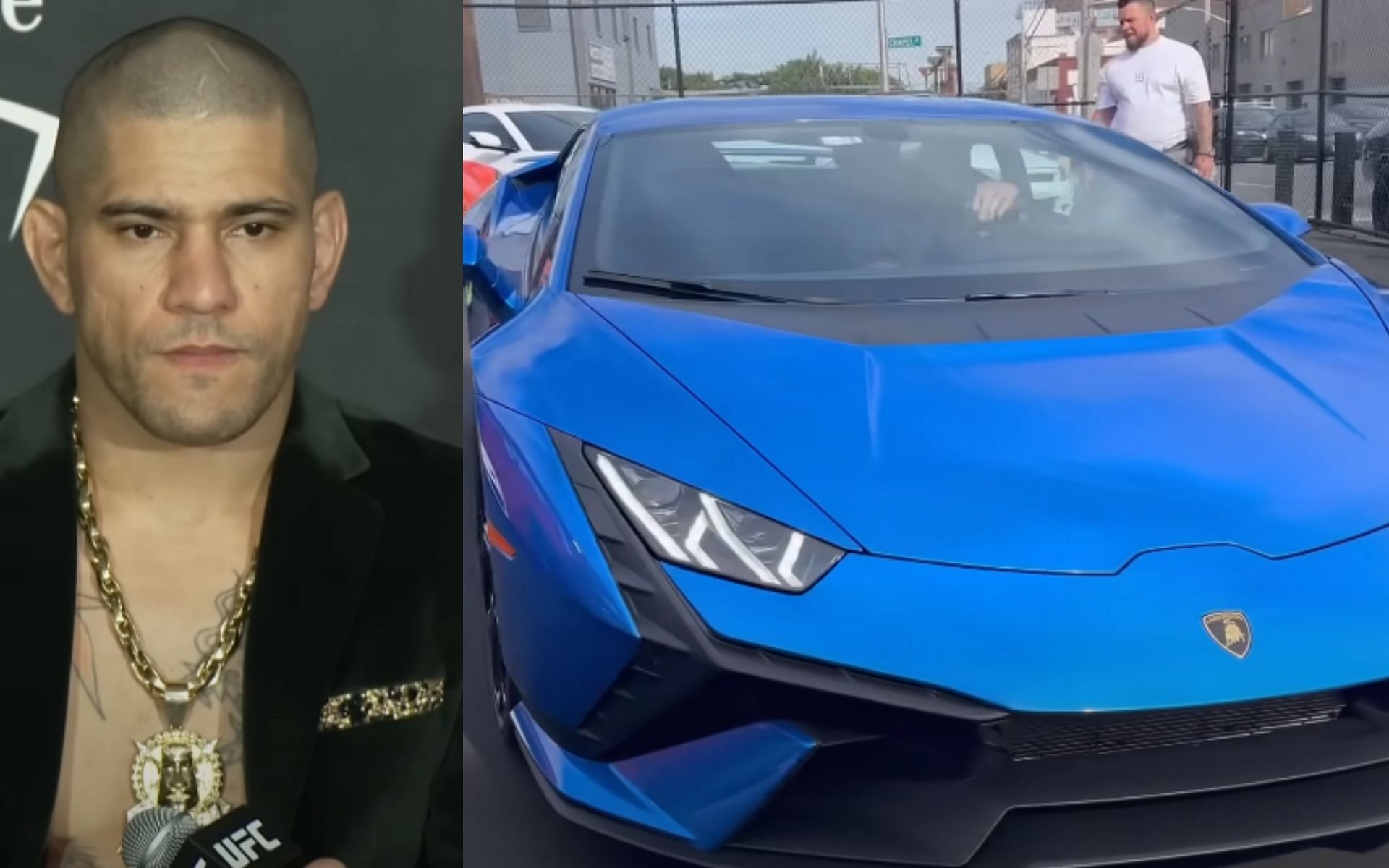 Alex Pereira received a $303,000 bonus at after UFC 303 and was told to buy a supercar [Image courtesy: UFC and Alex Poatan Pereira - YouTube]