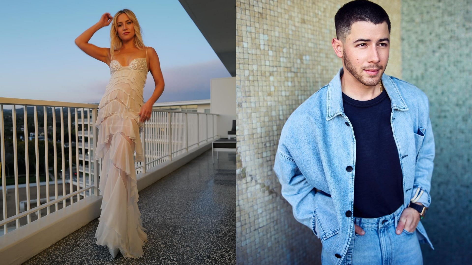 Kate Hudson opened up about her &quot;moment&quot; with Nick Jonas from 2015/16 (Image via Instagram/@katehudson, @nickjonas)