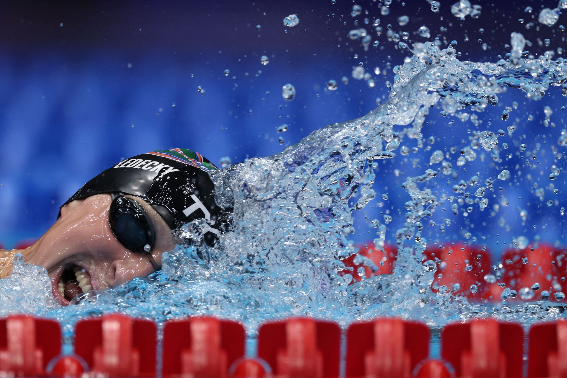 Katie Ledecky in Women&#039;s 1500m freestyle at the 2024 U.S. Olympic Team Swimming Trials (Photo by Al Bello/Getty Images