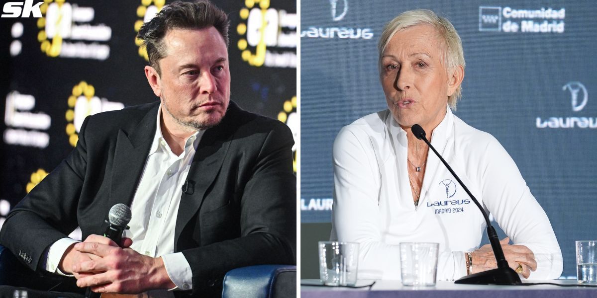 Elon Musk (L), Martina Navratilova (Source: Getty) 