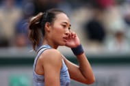 Qinwen Zheng in a pensive mood at the French Open 2024 (Getty Images)