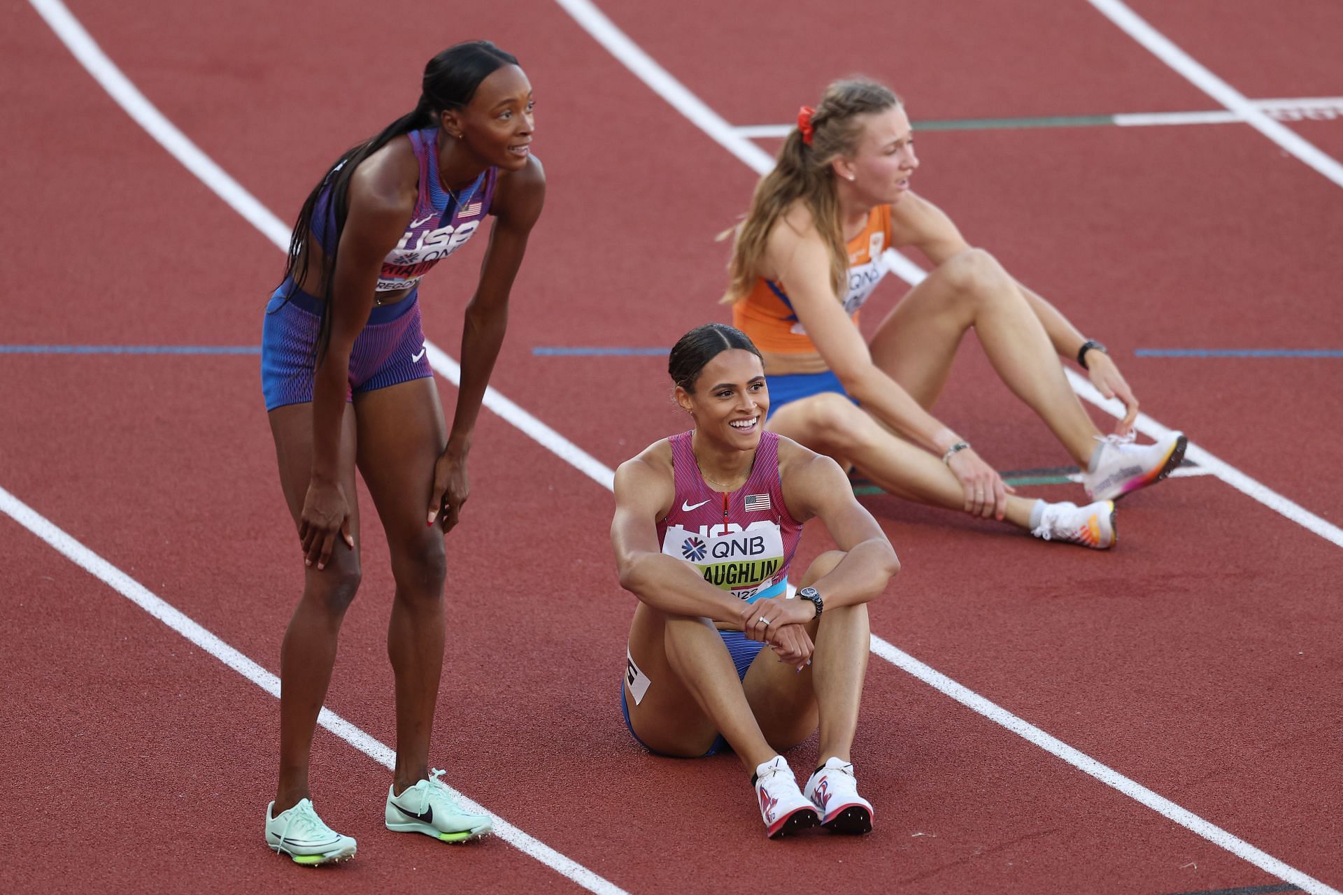 Who will set a new record: Femke Bol or Sydney McLaughlin-Levrone? [Image Source: Getty]